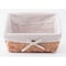 Vintiquewise Wooden Angled Display Basket with Fabric Liner for Storage and Display QI003502.L - alternate 3